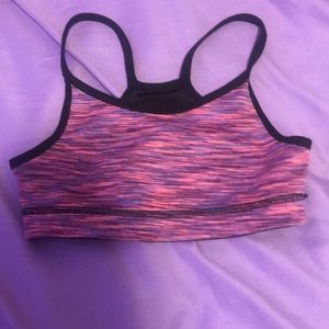Pink Multicolor Sports Bra